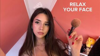 Gloria Luna ASMR: Relaxing Face Brushing & Massage ASMR ♡ Personal Attention For Sleep