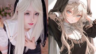 DaiDai: [cosplay ASMR] Nun Cosplay 🤍🖤1