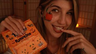 Frivolous Fox: ASMR Marshmallow Eating ~ Extremely Satisfying Sounds & Mouth Sounds (Pumpkin Edition!)